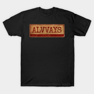 Alvvays - siple text gold  retro, vintage T-Shirt